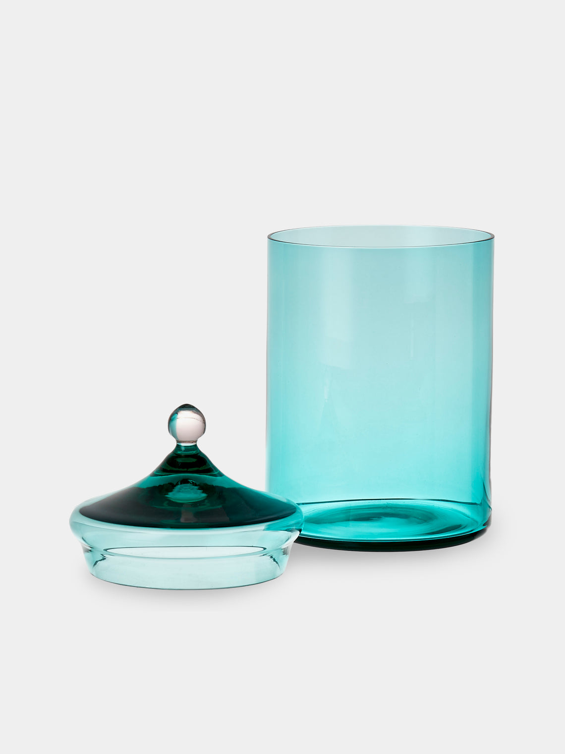 Akua Objects - Noam Hand-Blown Crystal Bonbonnière - Light Blue - ABASK