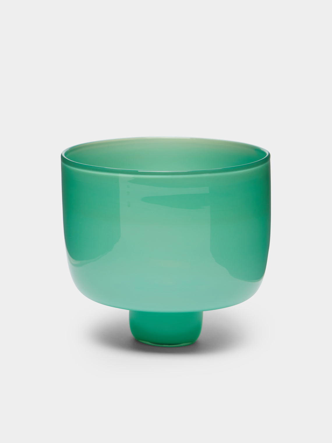 Pierrot Doremus - | Set of 2 | Hand-Blown Glass Ice Cream Bowls - Green - ABASK - 