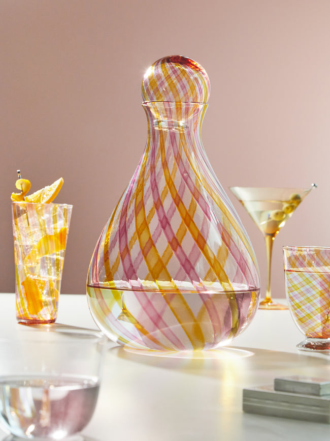 Emsie Sharp - Mouth-Blown Striped Decanter -  - ABASK