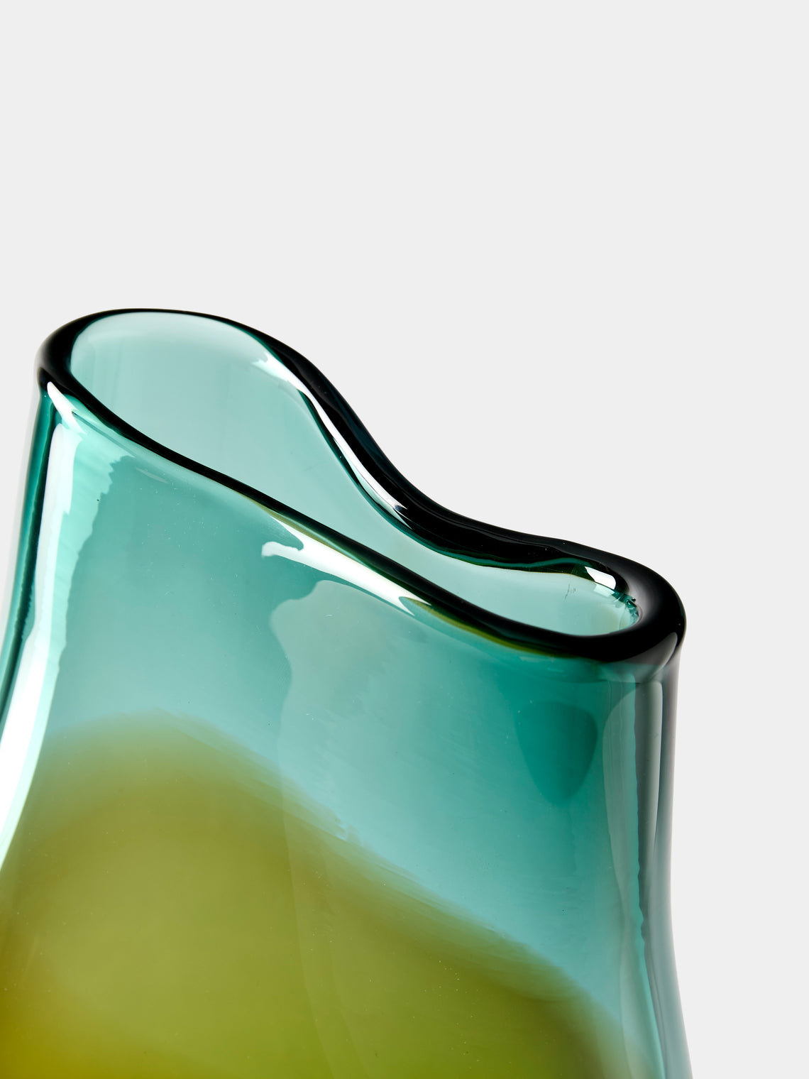 Michele Oberdieck - Sennelier Viridian Hand-Blown Glass Vase (15.5in/40cm) - Green - ABASK