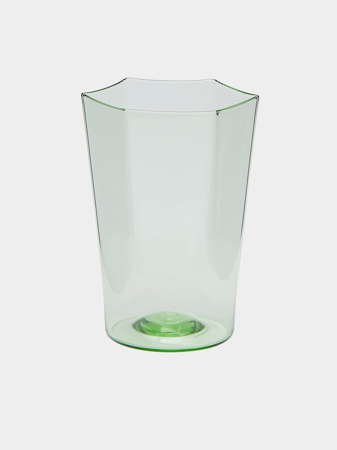 Yali Glass - Venexia Hand-Blown Murano Glass Small Tumblers (Set of 2) - Green - ABASK- 