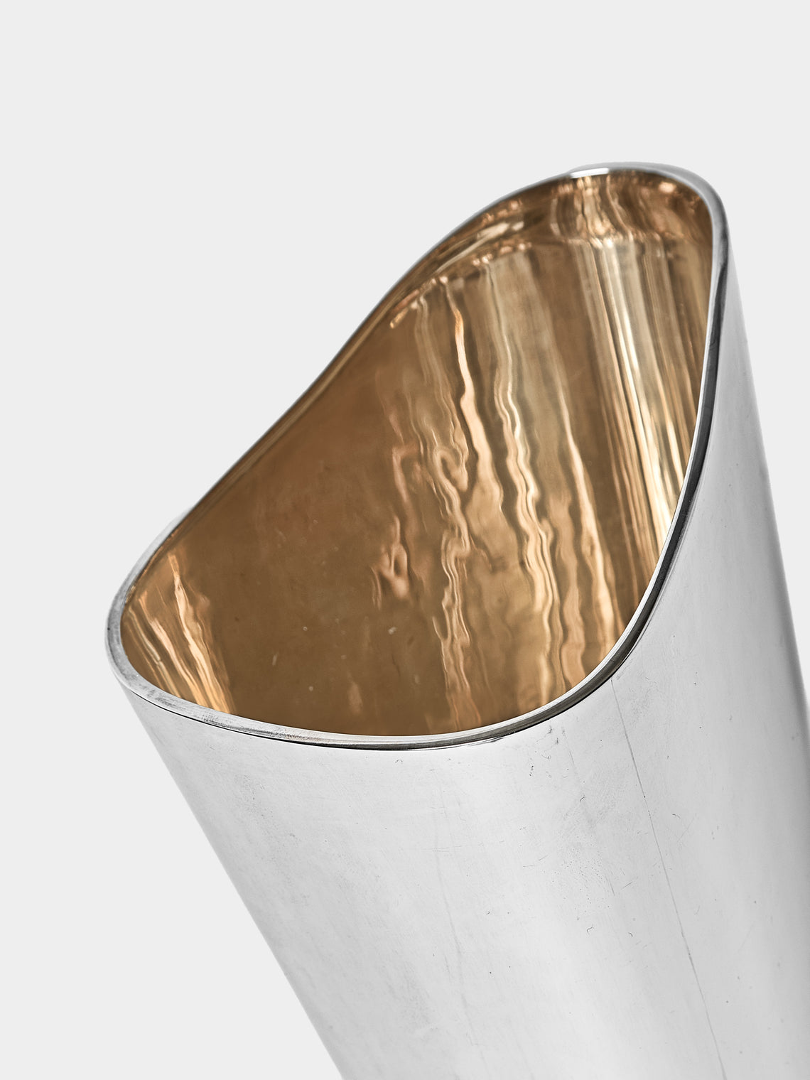 Antique and Vintage - 1958 Åke Strömdahl Sterling Silver Vase (8in/21cm) - Silver - ABASK
