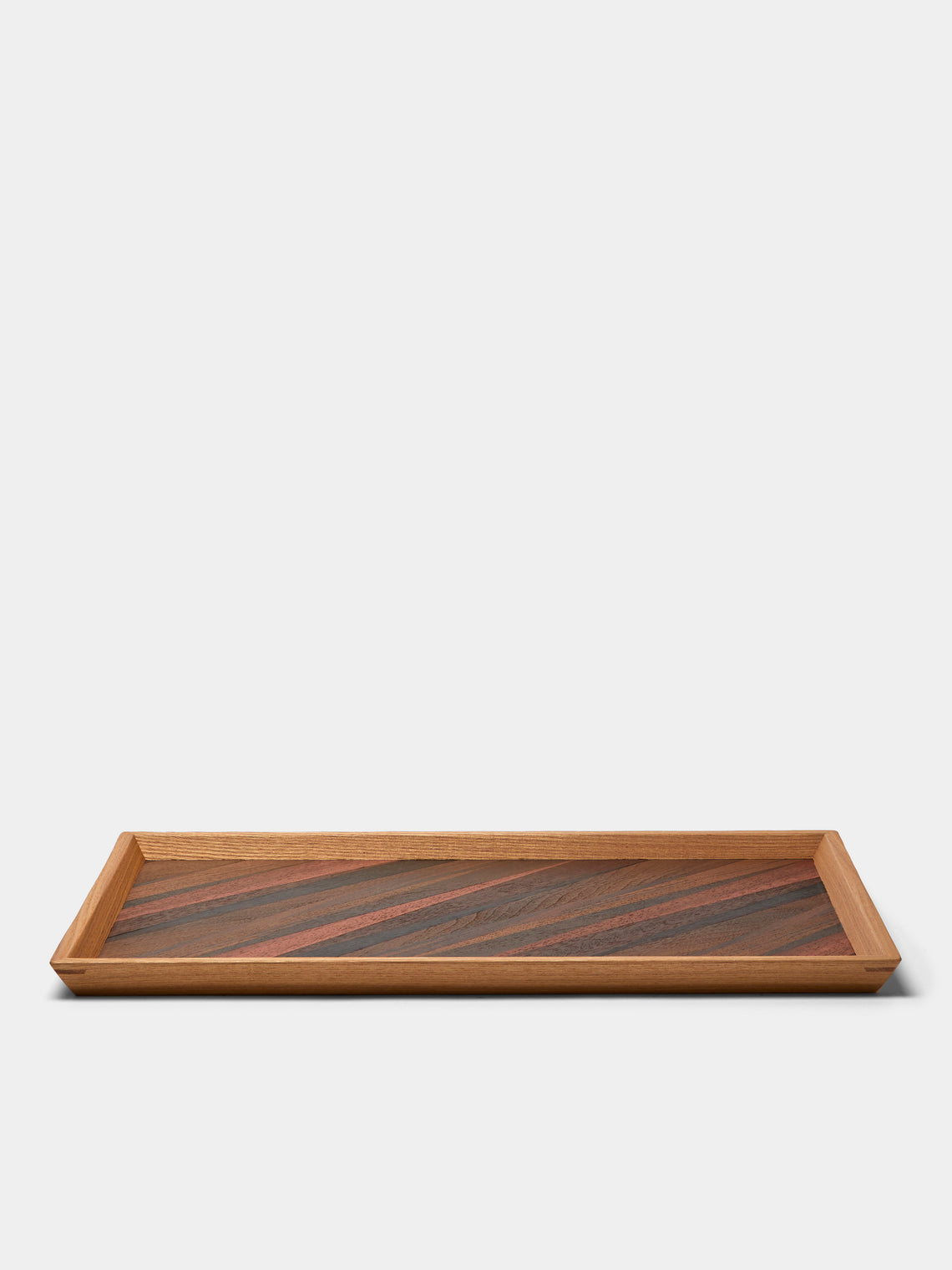 Mori Kougei - Poke Marquetry Wood Tray (15in/38.5cm) - Multiple - ABASK