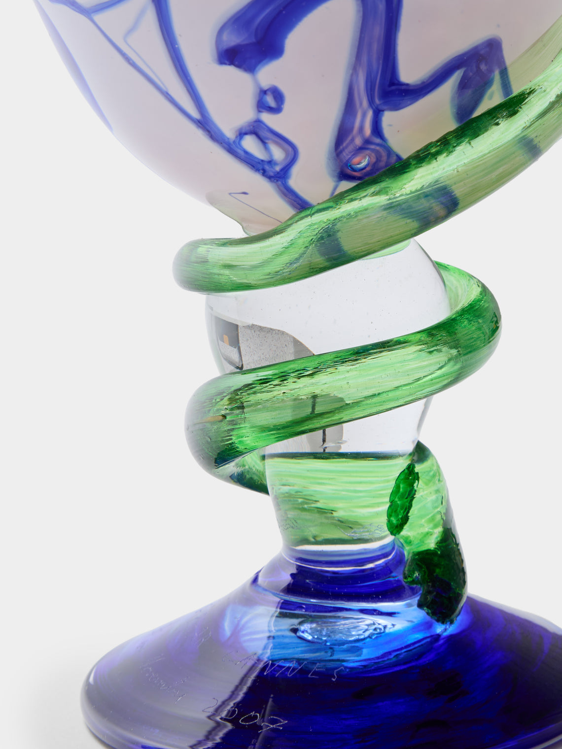 Vintage Montpellier - 1930s  La Verrerie de Biot Glass Vase - Clear - ABASK