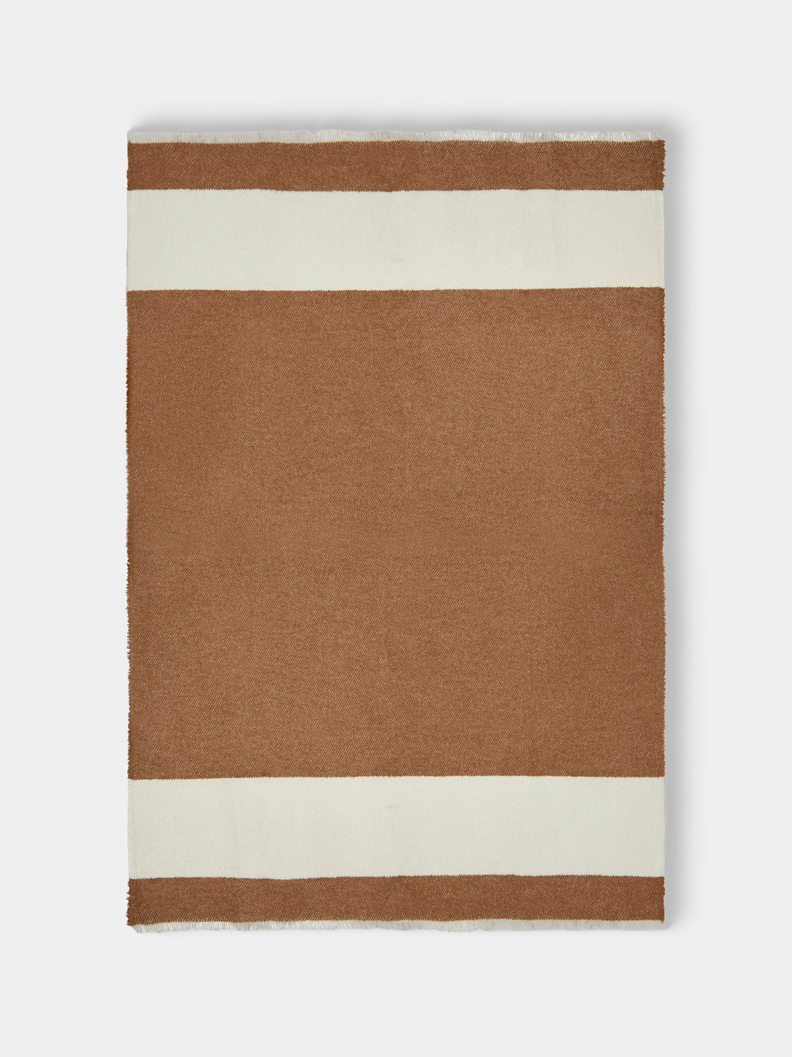 Alonpi - Mari and Silk Cashmere Throw (75in/1.9m) - Brown - ABASK - 