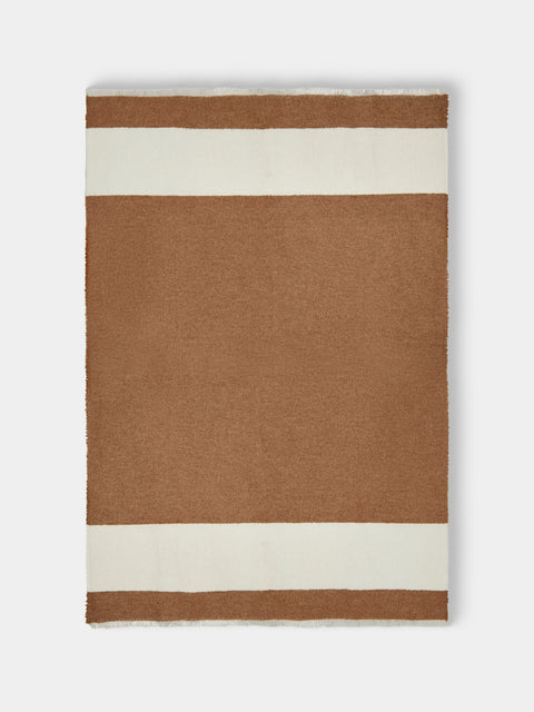 Alonpi - Mari and Silk Cashmere Throw (75in/1.9m) - Brown - ABASK - 
