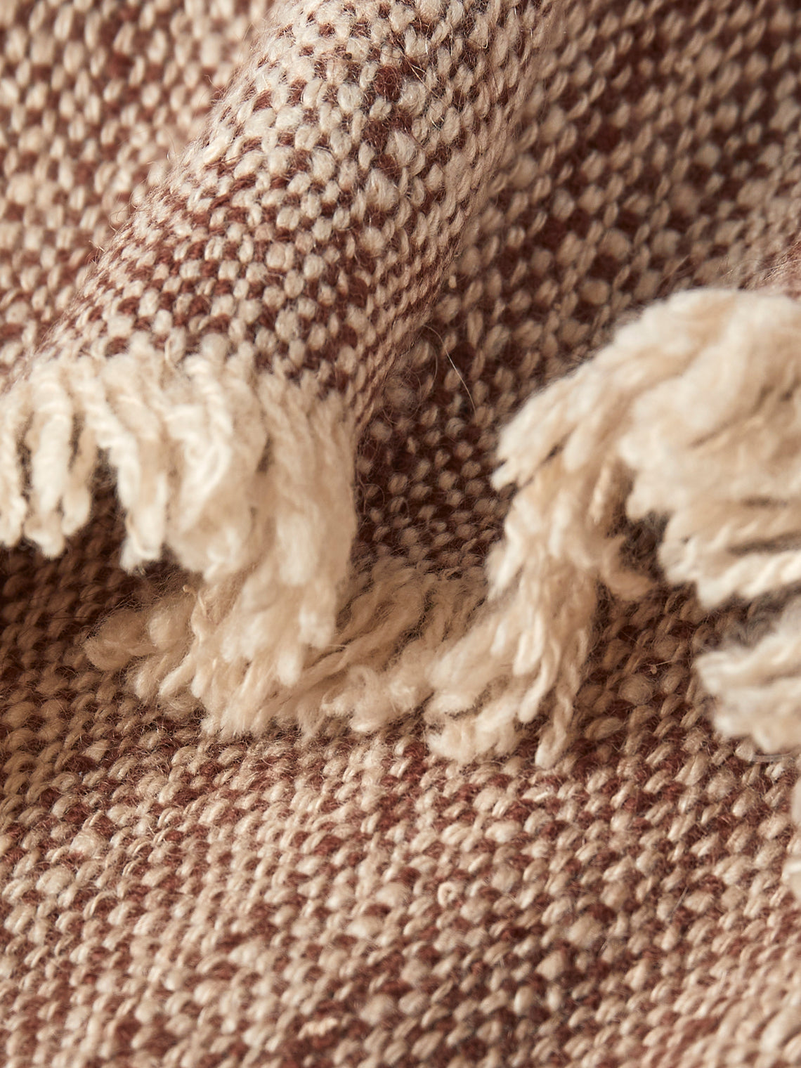 Me & K - Melange Cashmere Throw (75in/1.9m) - Red - ABASK