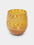 Cosima Swayze - Wave Hand-Blown Murano Glass Tumbler - Orange - ABASK - 