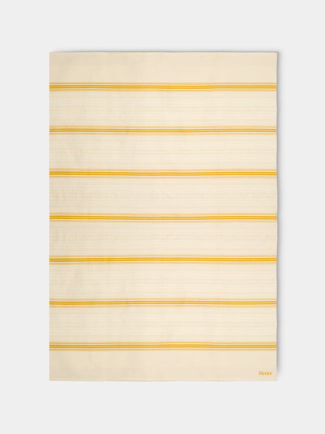 Métier - Cotton Large Beach Blanket (66in/1.7m) - Cream - ABASK