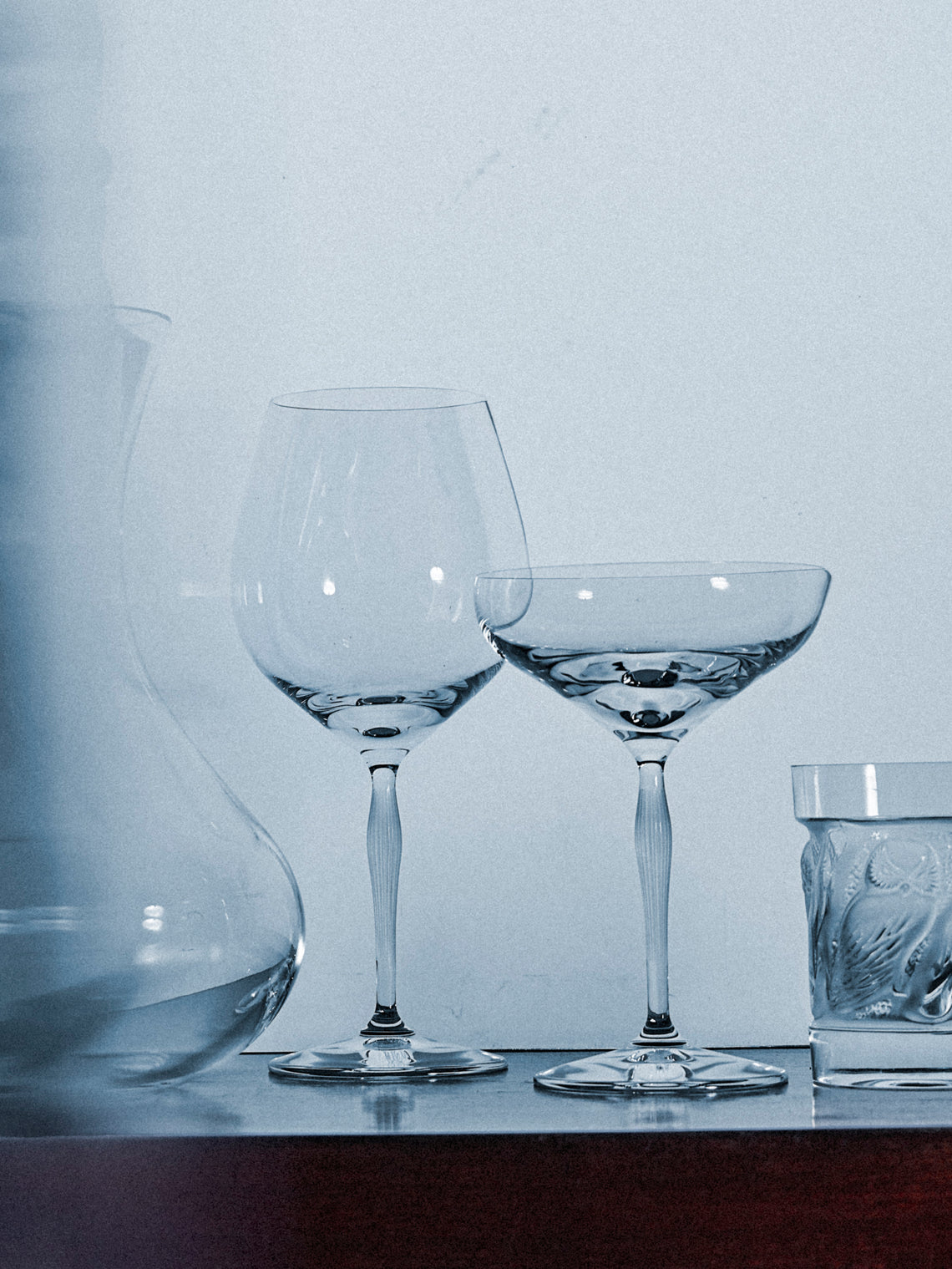 Lalique - 100 Points Crystal Burgundy Glass - Clear - ABASK