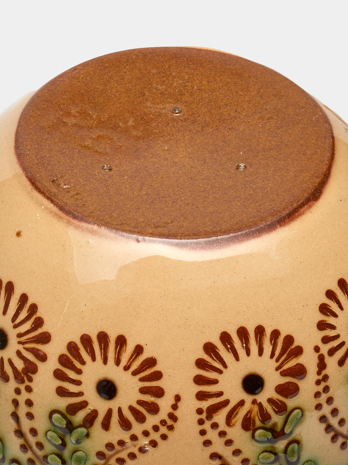 Poterie d’Évires - Flowers Hand-Painted Ceramic Vase (5in/13cm) - Cream - ABASK