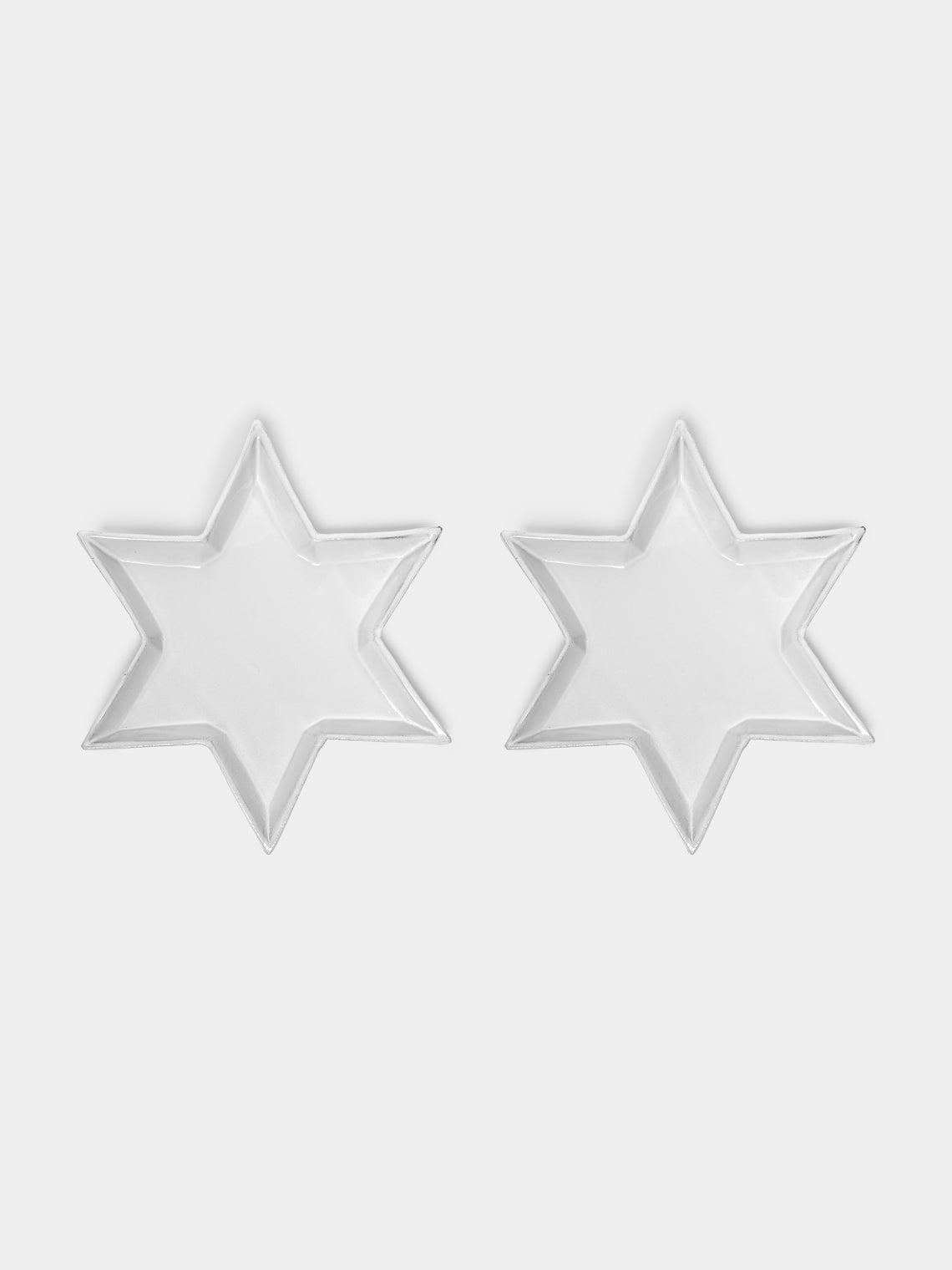 Astier de Villatte - Etoile Hand-Glazed Ceramic Salad / Dessert Plate (Set of 2) - White - ABASK 