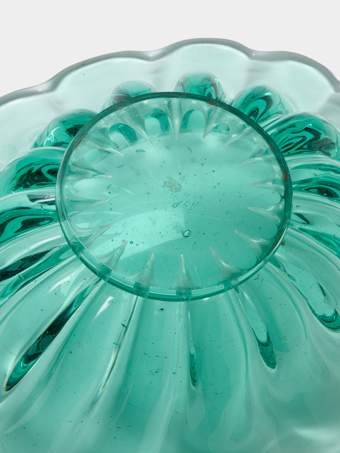 Antique and Vintage - 1942 Flavio Poli for Seguso Vetri d’Arte Murano Glass Centerpiece - Clear - ABASK
