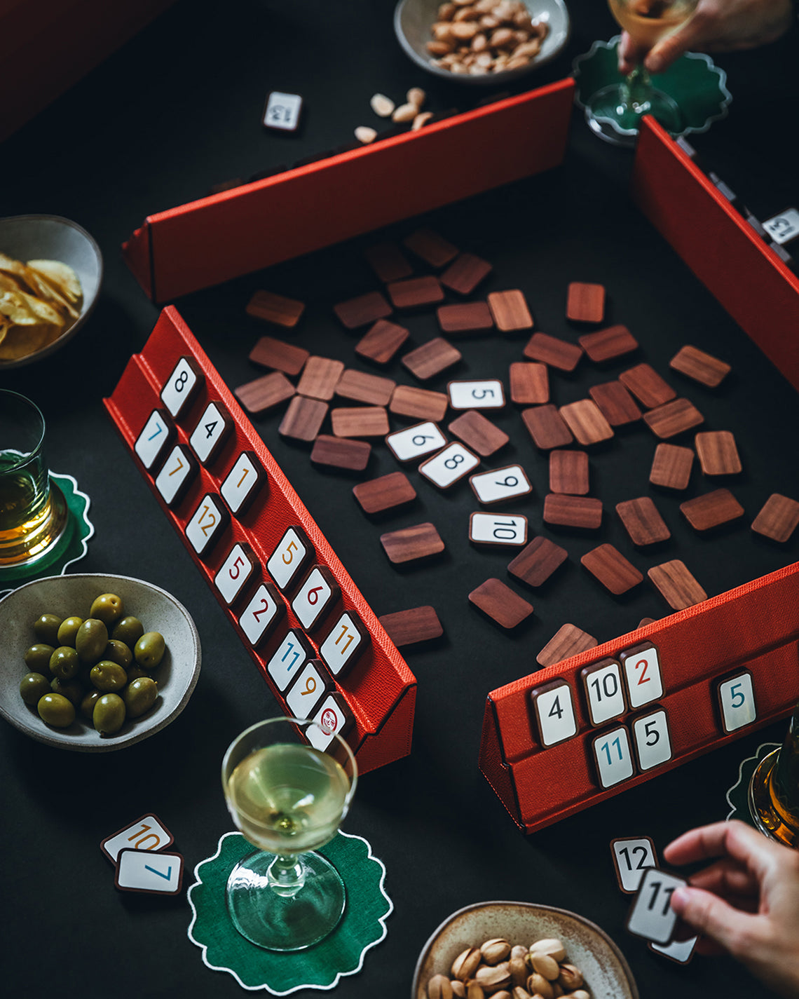 Giobagnara - Leather Rummikub Set - Red - ABASK