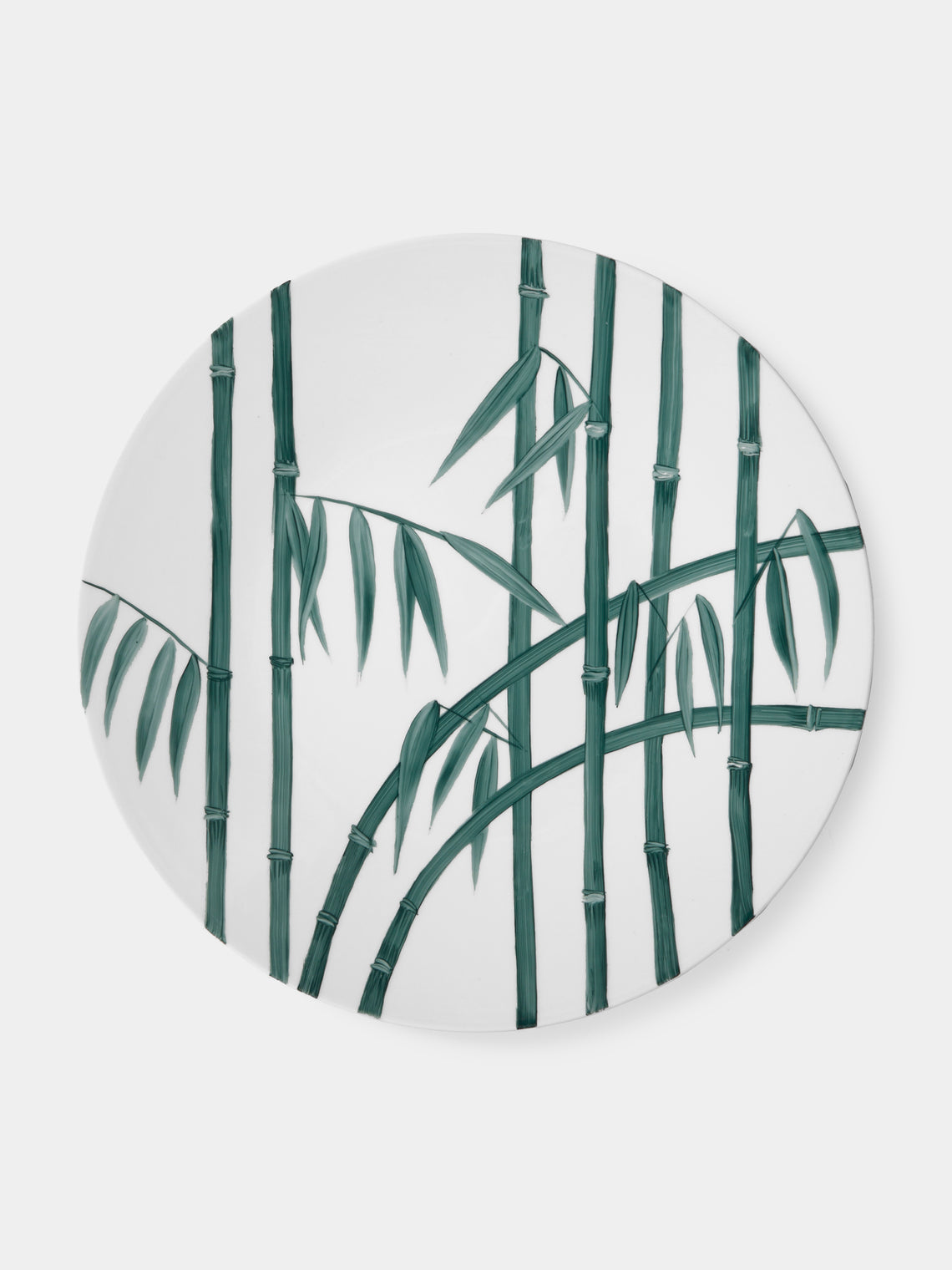 Marie Daage - Jardin d'Arashiyama Hand-Painted Porcelain Charger Plate (12in/30.5cm) - White - ABASK - 