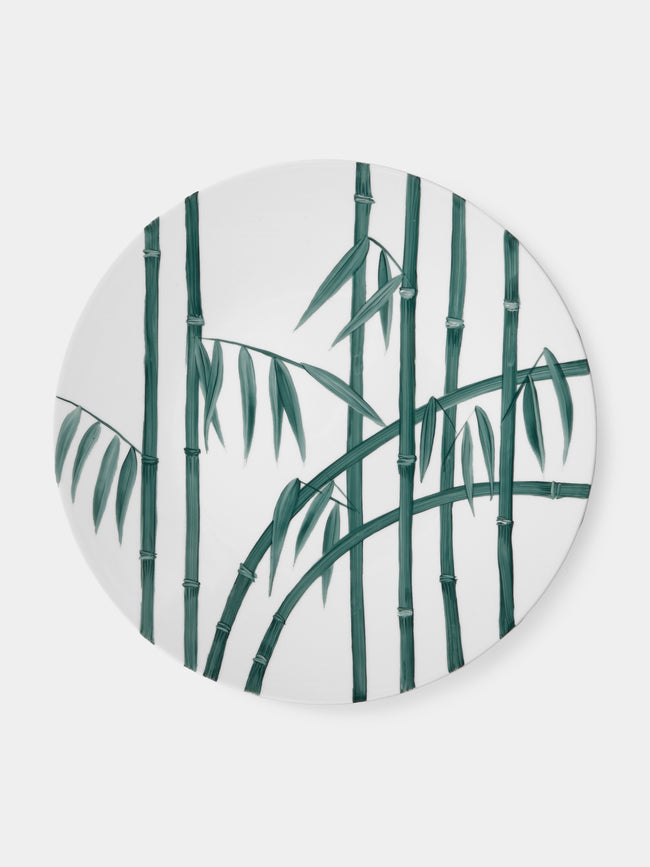 Marie Daage - Jardin d'Arashiyama Hand-Painted Porcelain Charger Plate (12in/30.5cm) - White - ABASK - 
