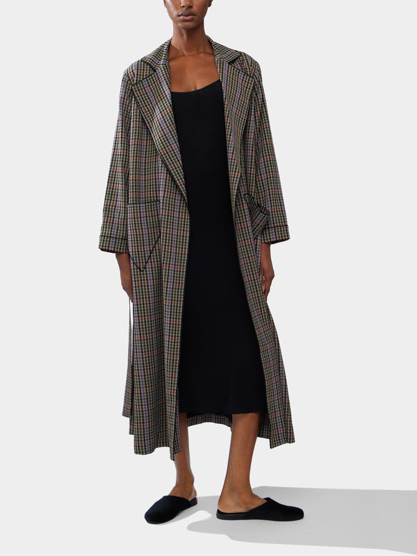 Emilia Wickstead - Georgette Houndstooth Robe | Size: M -  - ABASK
