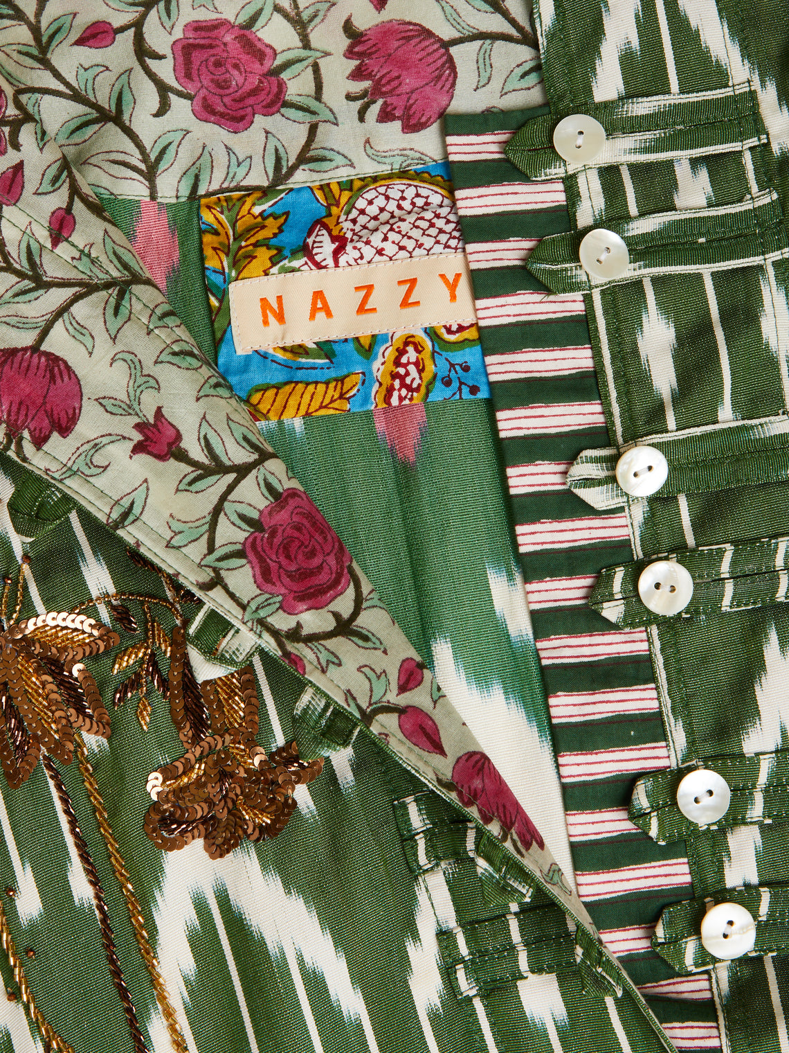 Nazzy Beglari - Hand-Loomed Ikat Silk and Cotton Dress | One Size -  - ABASK