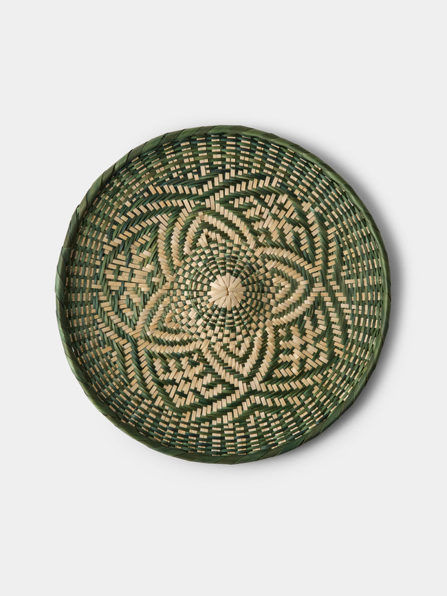 CasaLatina - Liliana Handwoven Tetera Palm Charger Plates (Set of 4) - Green - ABASK - 