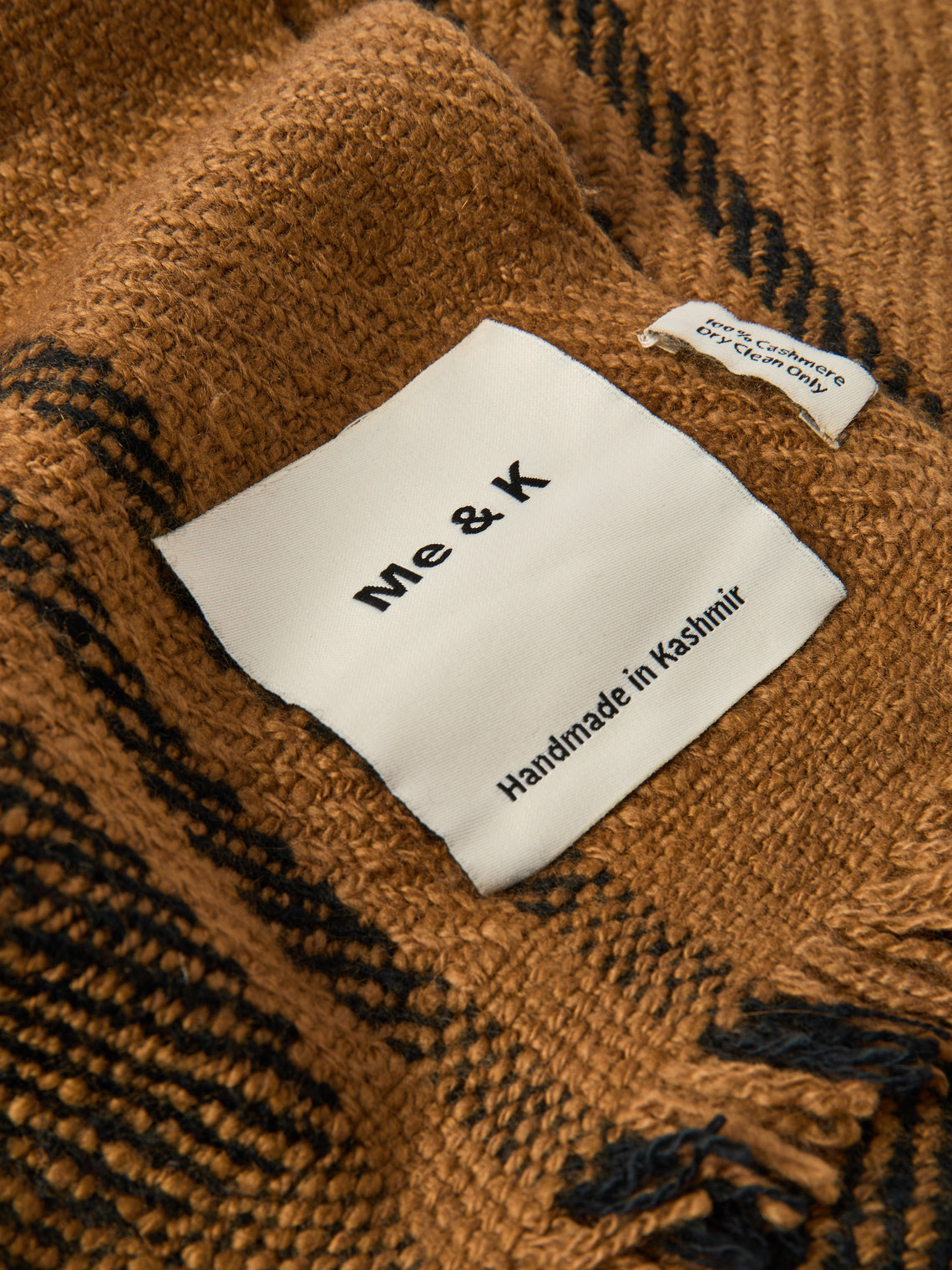 Me & K - Classic Stripes Cashmere Throw (67in/1.7m) - Orange - ABASK