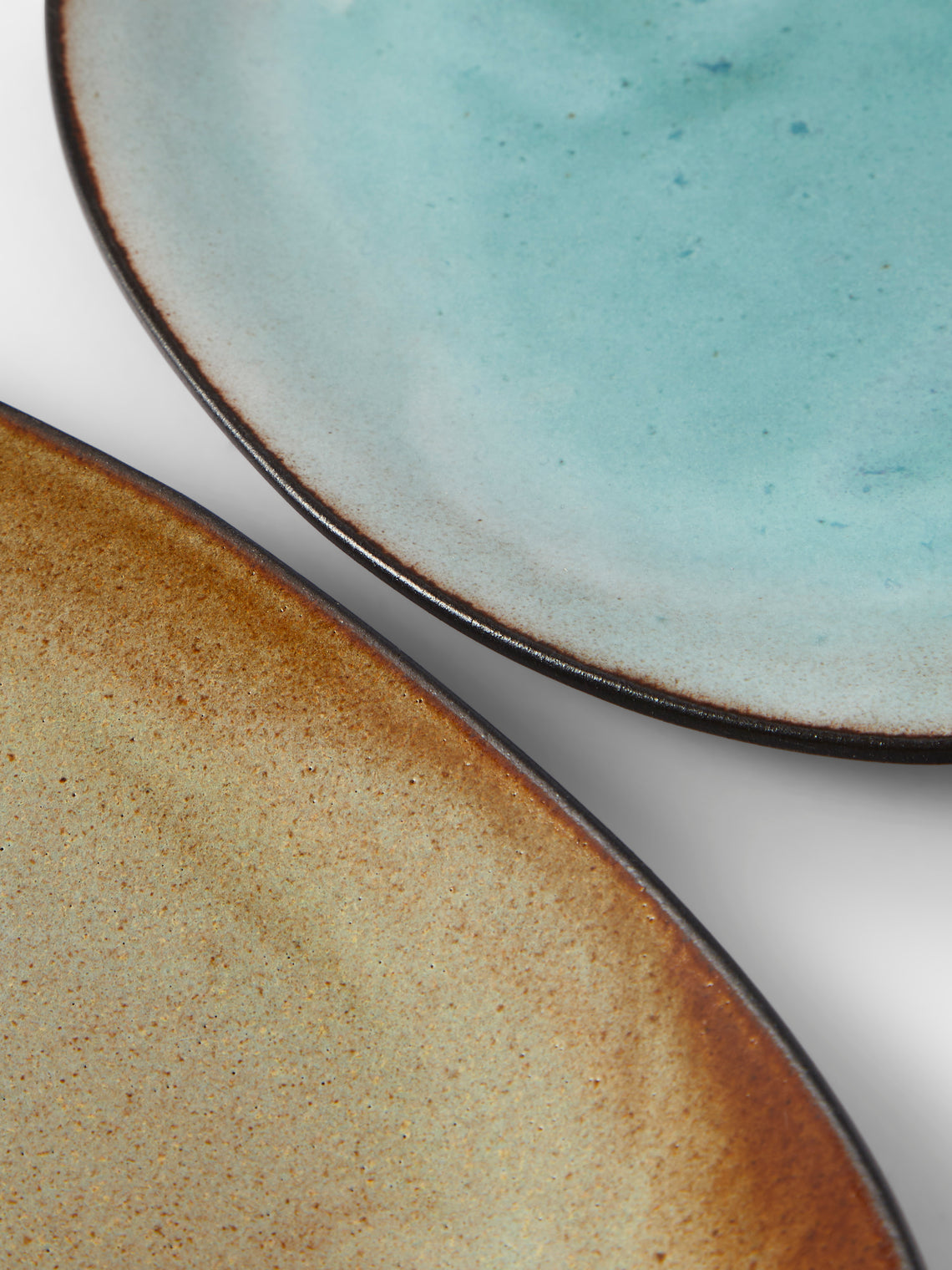 Hana Karim Studio - Hand-Built Stoneware Mixed Platters (Set of 3) - Green - ABASK