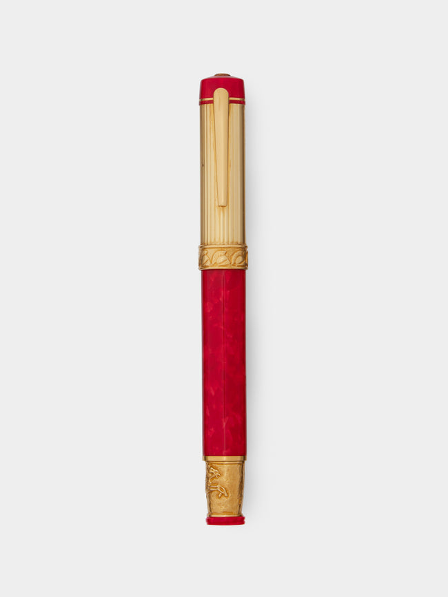 Antique and Vintage - 1999 Delta Julius Caesar Fountain Pen - Red - ABASK - 