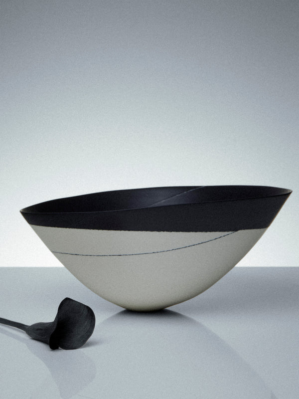 Paul James Ceramics - Fractured Reality Hand-Thrown Ceramic Bowl - White - ABASK