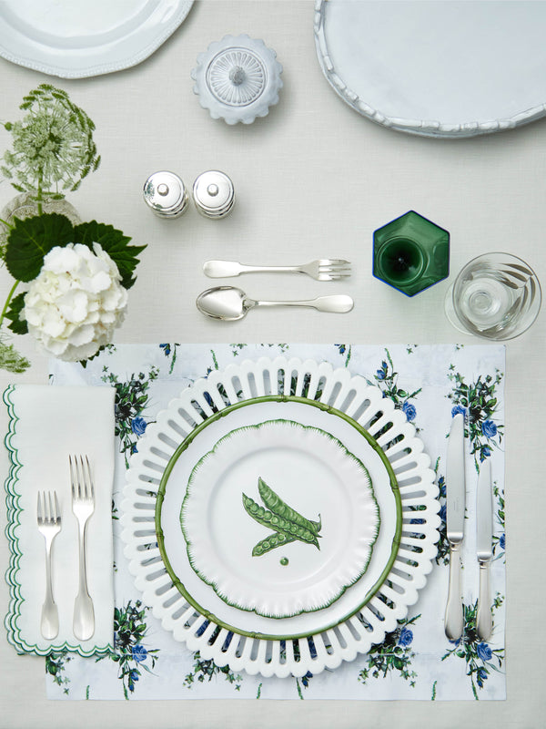 Atelier Soleil - Combed Edge Hand-Painted Ceramic Side Plates (Set of 4) -  - ABASK