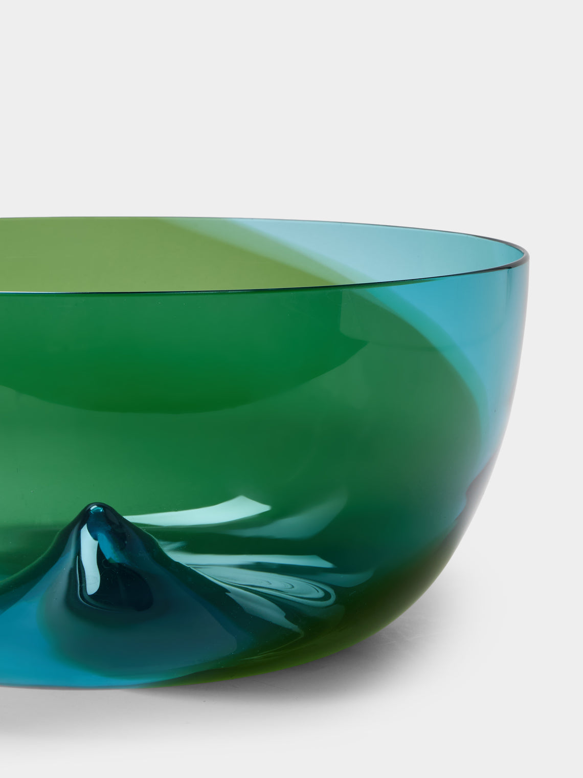 Antique and Vintage - Mid-Century Venini Glass Bowl - Green - ABASK
