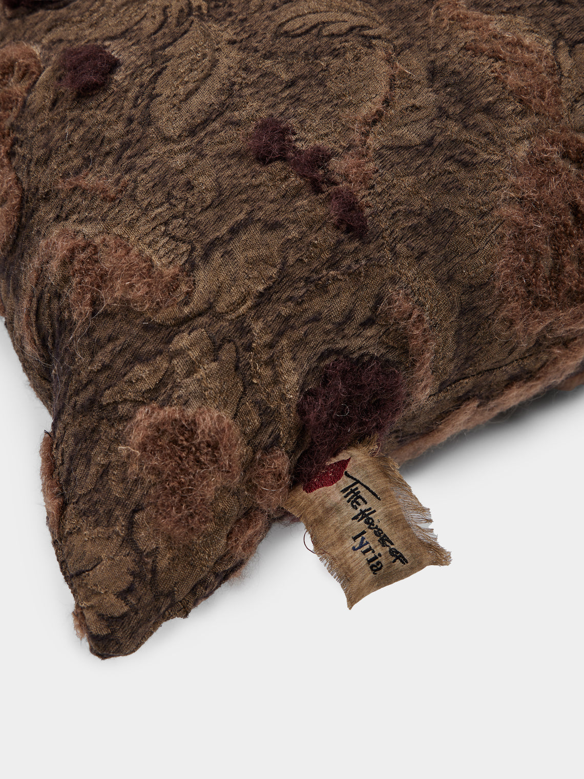 The House of Lyria - Lithops Wool and Cashmere Cushion (21.5in/55cm) - Brown - ABASK