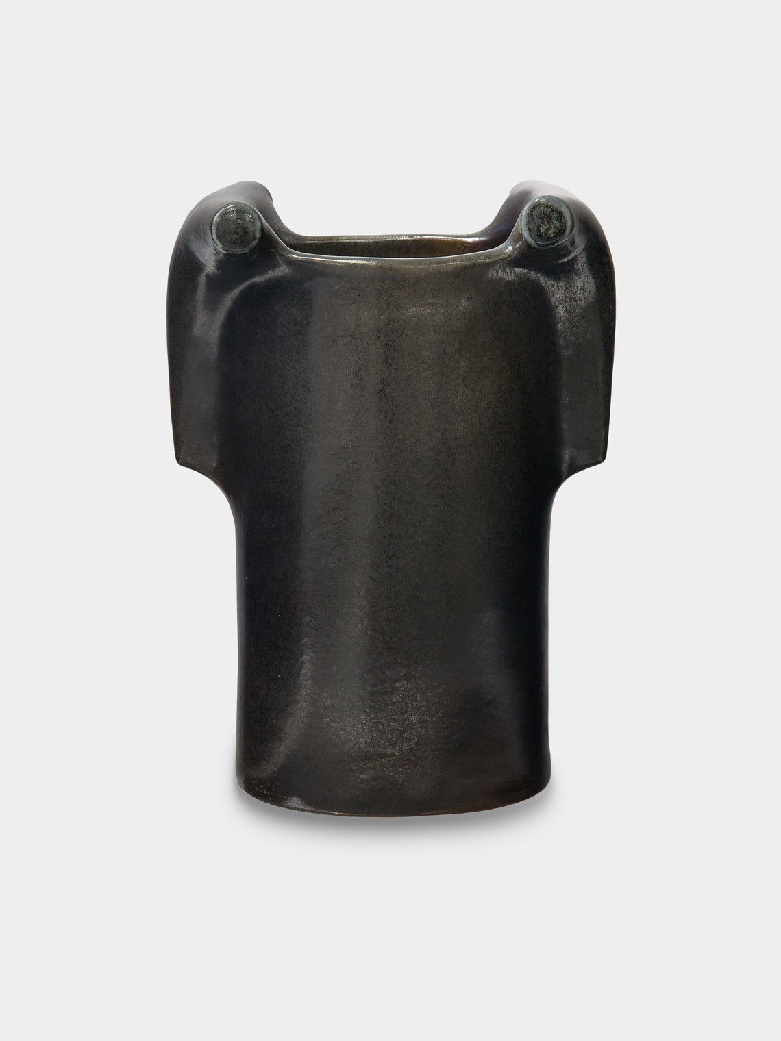 Ruth King - Hand-Built Ceramic Vase (12.5in/31.5cm) - Black - ABASK