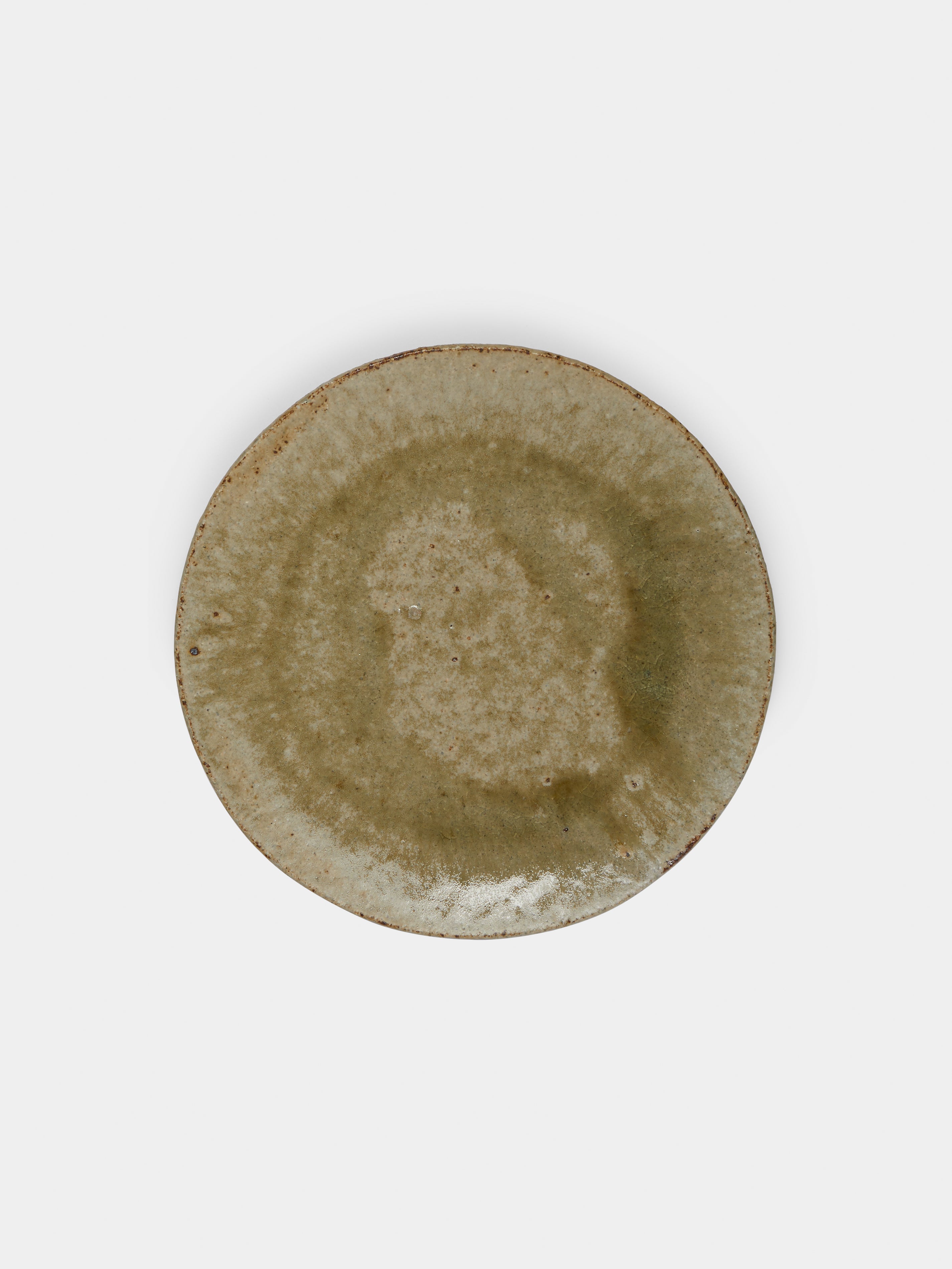 Ash Plate Beige Ash-Glazed Ceramic Rimless Salad / Dessert Plates – 8.5in/22cm ...