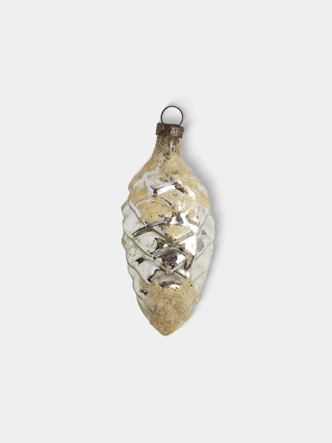 Antique and Vintage - Early-20th-Century Pinecones Glass Baubles (Set of 12) - Silver - ABASK