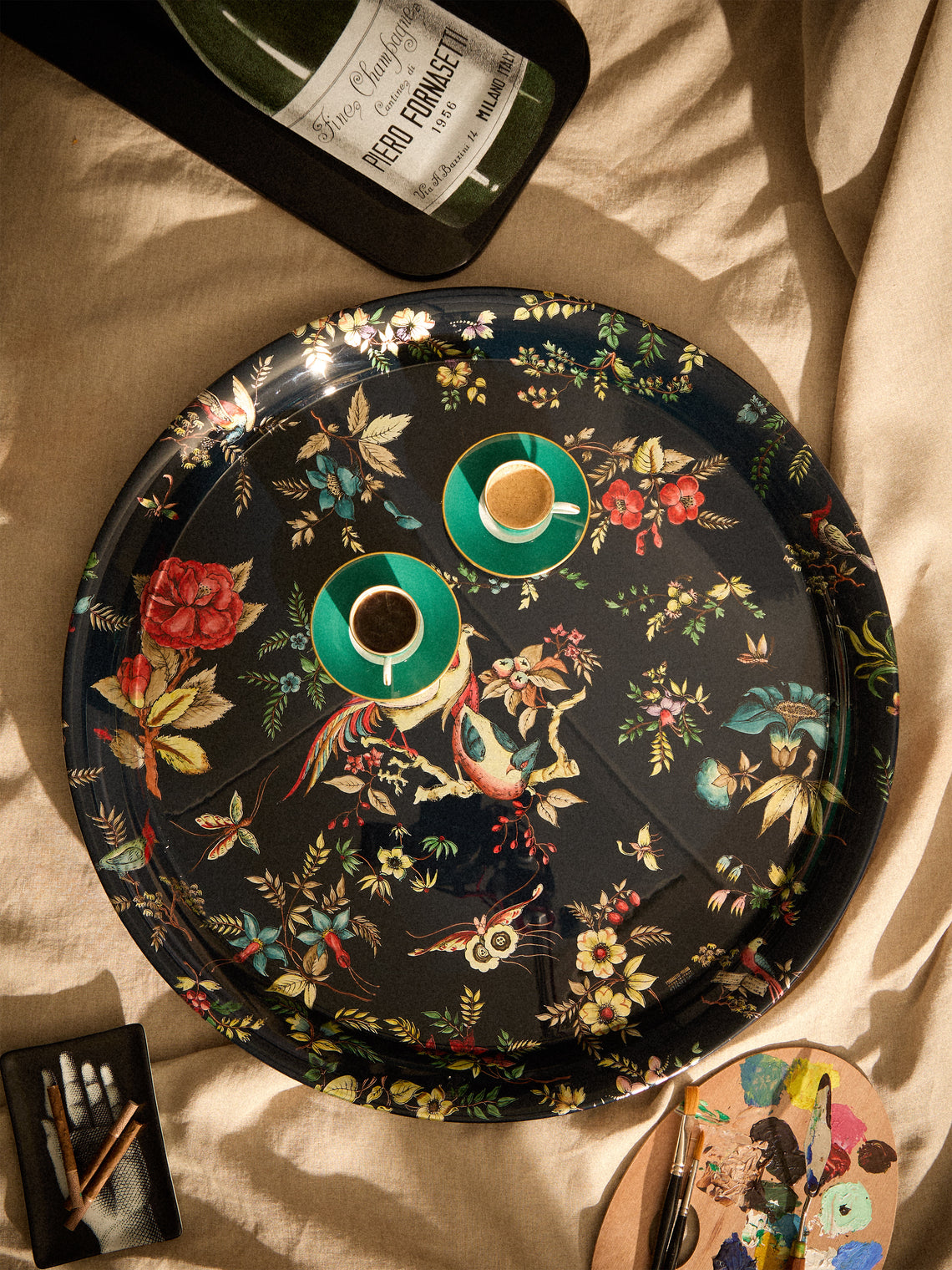 Fornasetti - Coromandel Iron Tray (23.5in/60cm) - Multiple - ABASK