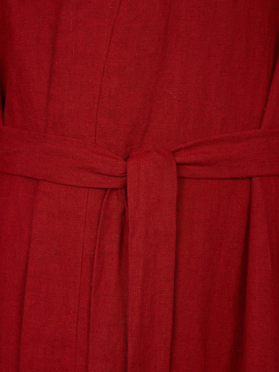 Considered Objects - Dots and Lines Hand-Stitched Silk Robe - Red - ABASK