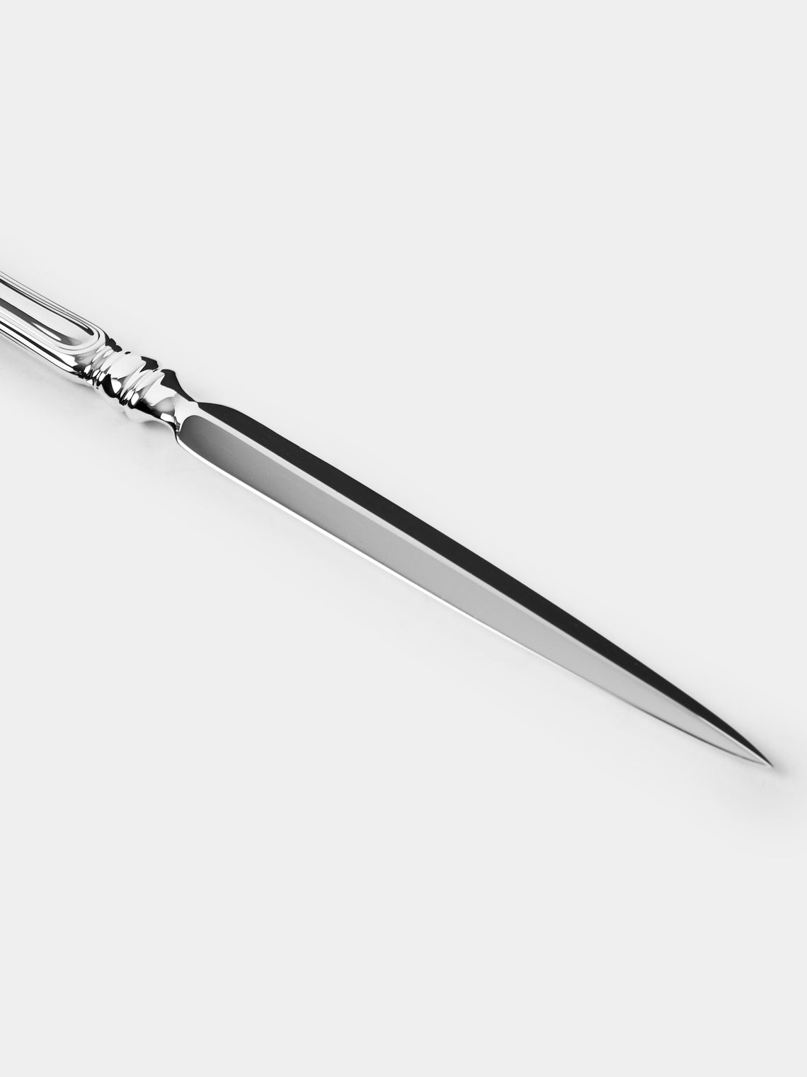 Greggio - English Silver-Plated Magnifying Glass and Letter Opener - Silver - ABASK