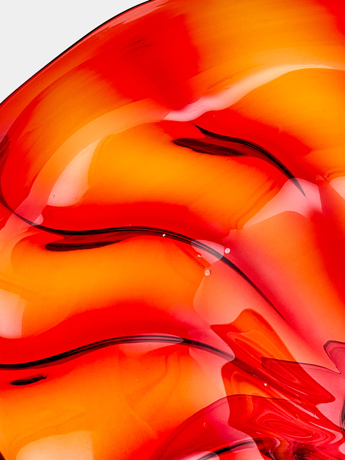 Antique and Vintage - 1920s Vittorio Zecchin Murano Glass Serving Bowl - Red - ABASK