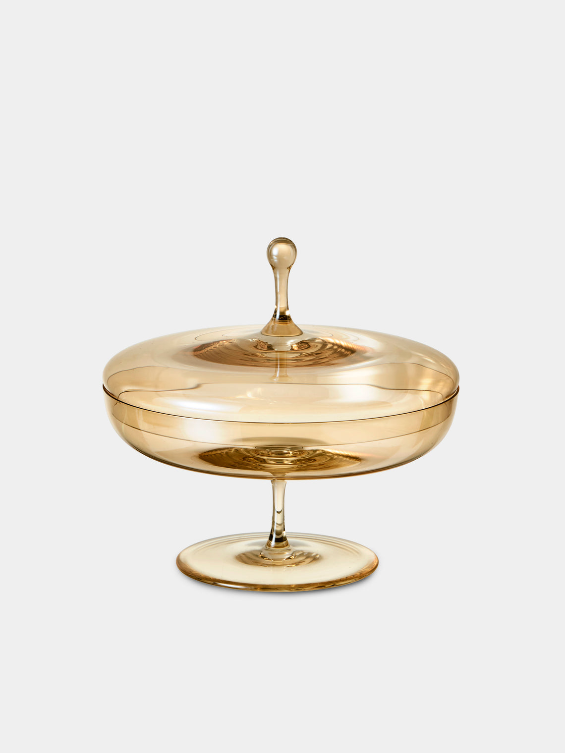 Lobmeyr - Hand-Blown Crystal Flat Candy Dish - Gold - ABASK - 