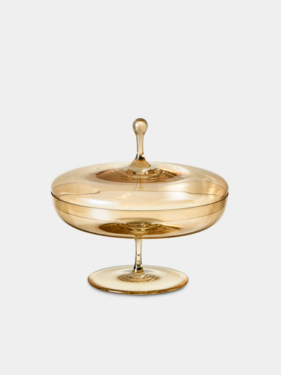 Lobmeyr - Hand-Blown Crystal Flat Candy Dish - Gold - ABASK - 