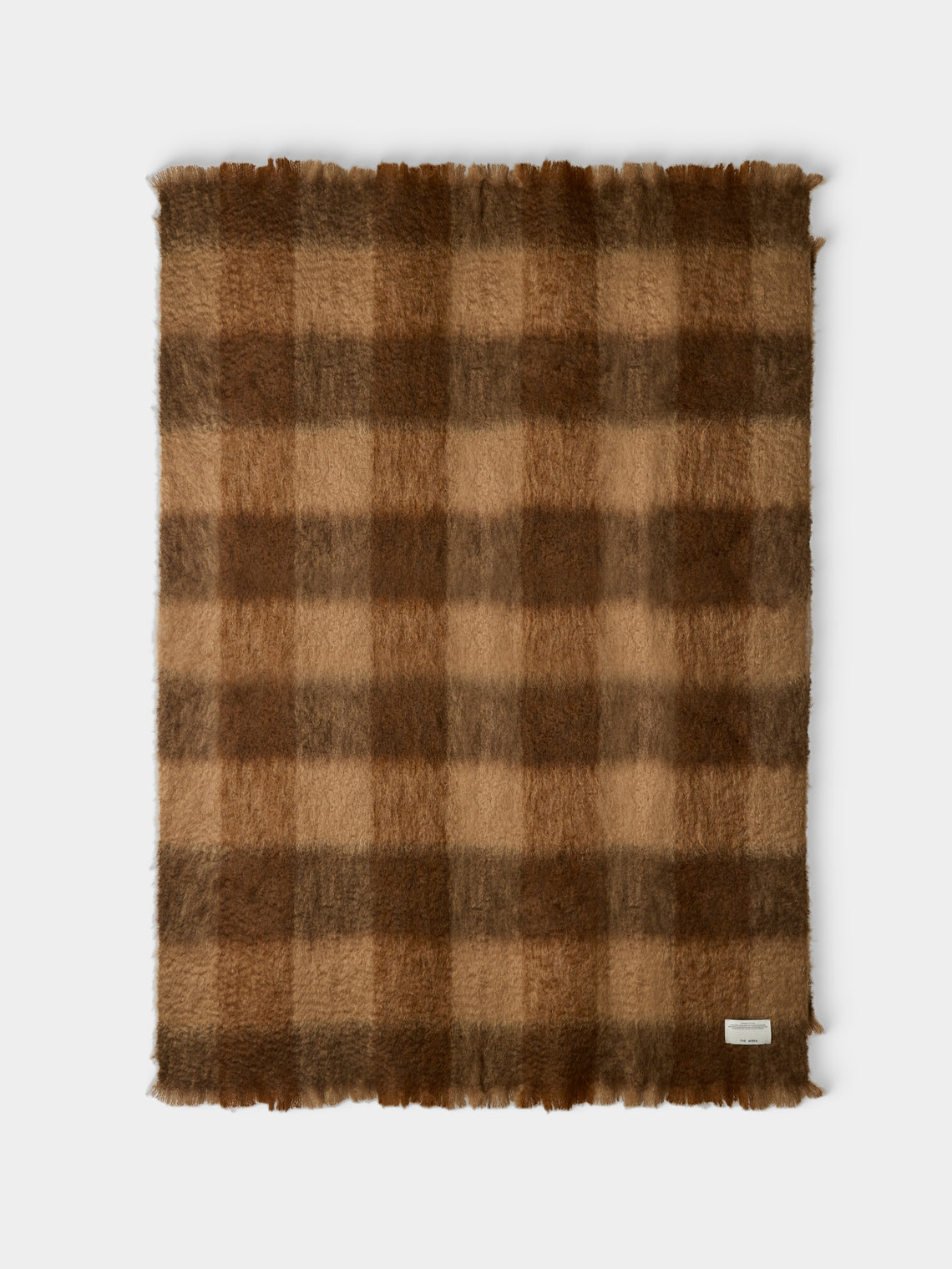 The Wren - Arbor Handwoven Mohair and Wool Throw (76.5in/1.95m) - Brown - ABASK - 
