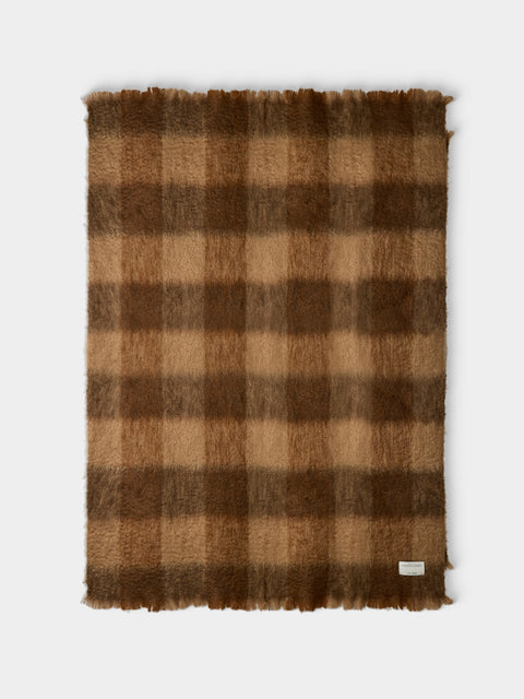 The Wren - Arbor Handwoven Mohair and Wool Throw (76.5in/1.95m) - Brown - ABASK - 