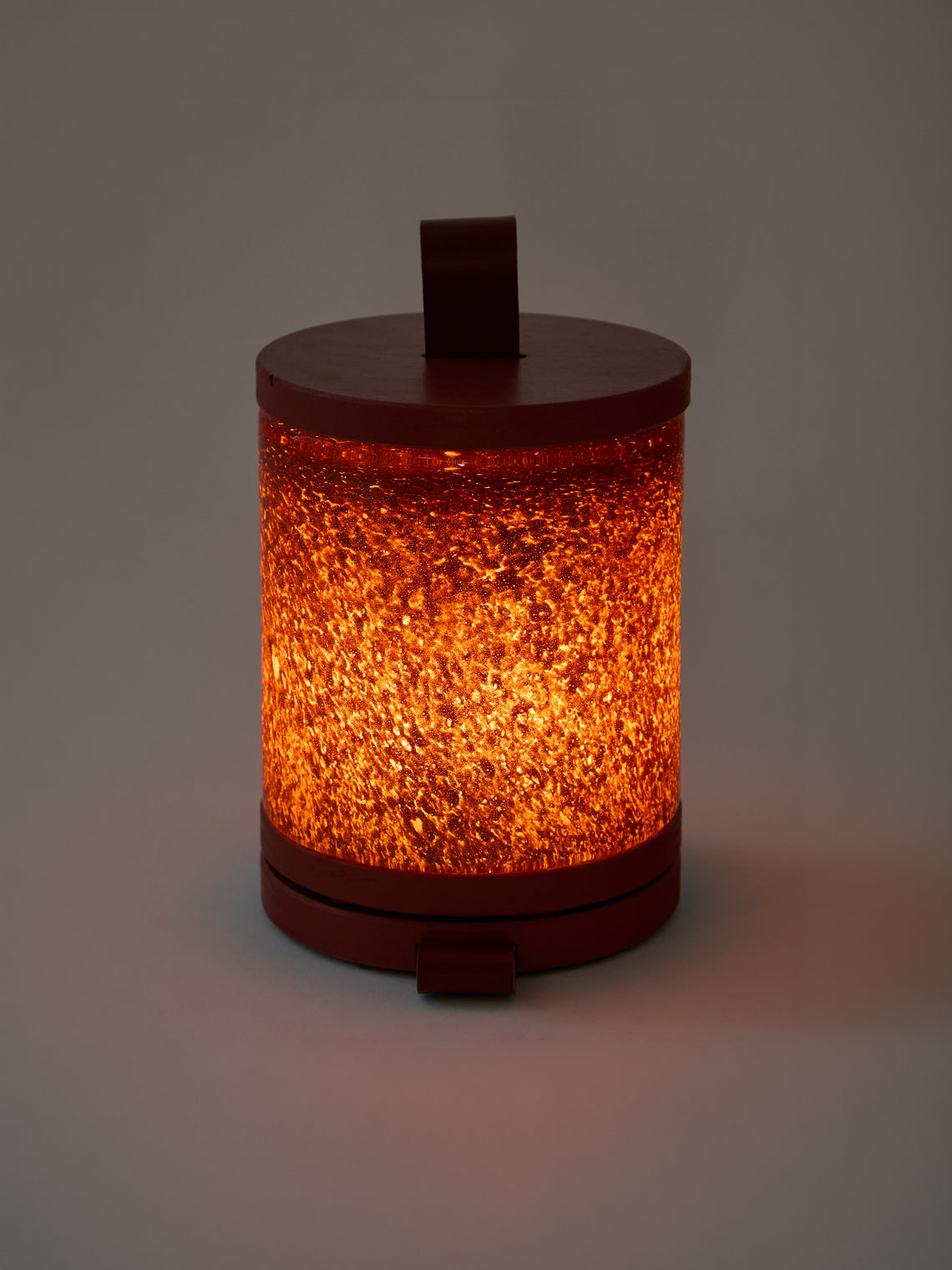 Wannes Antwerp - Antoine Marrakech Hand-Blown Glass and Rubberwood Portable Lamp - Red - ABASK