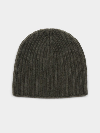 Dusan - Knitted Cashmere Beanie | One Size - Green - ABASK - 