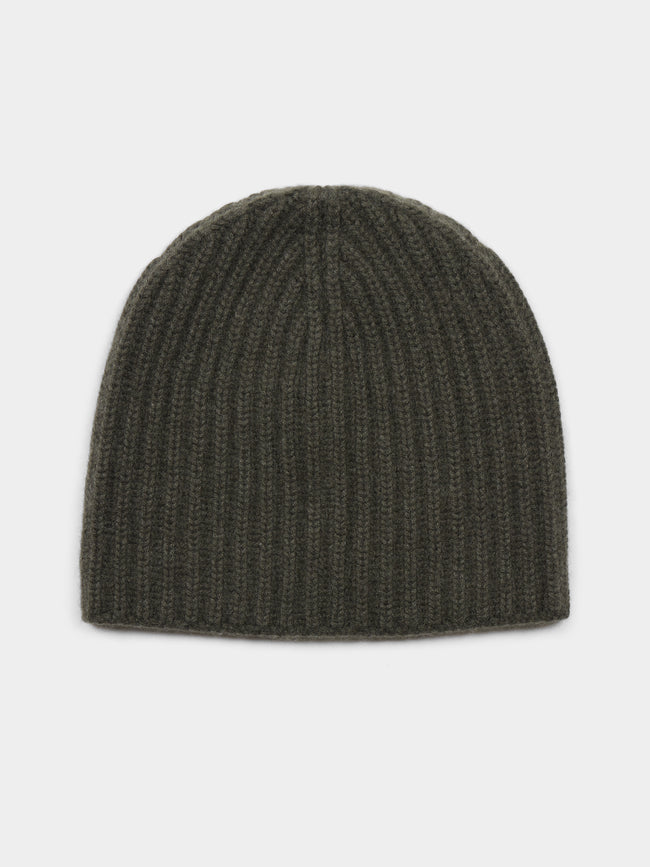 Dusan - Knitted Cashmere Beanie | One Size - Green - ABASK - 