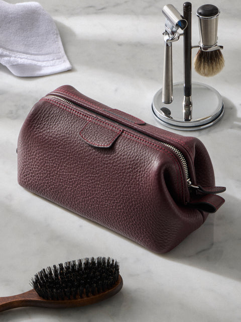 F. Hammann - Mousetrap Leather Medium Wash Bag - Burgundy - ABASK