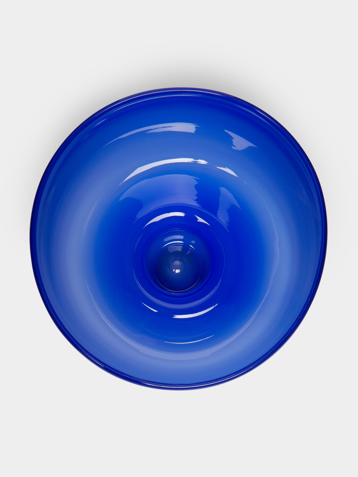 Pierrot Doremus - Hand-Blown Glass Ice Cream Bowls (Set of 4) - Blue - ABASK