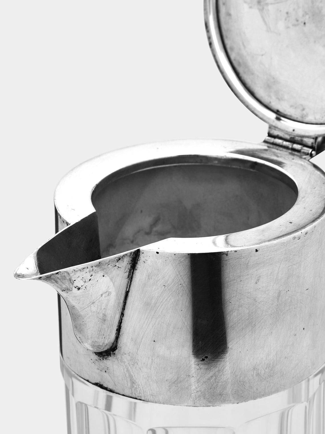 Antique and Vintage - 1920s Silver and Glass Lemonade Jug -  - ABASK