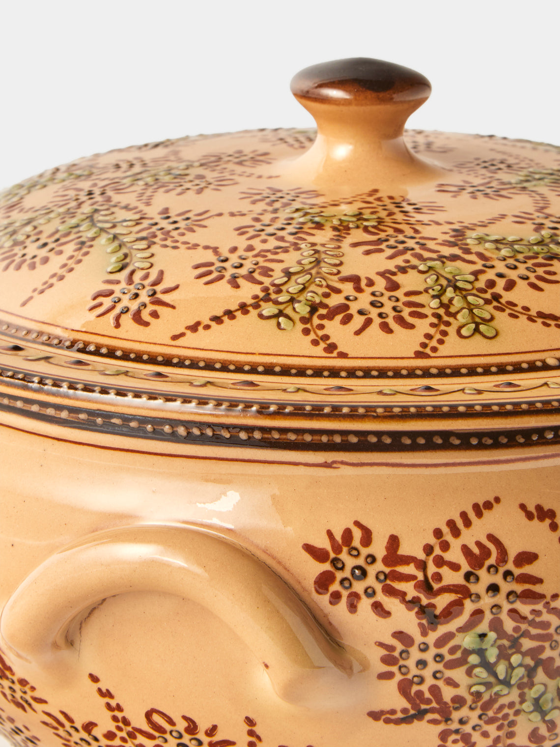 Poterie d’Évires - Flowers Hand-Painted Ceramic Soup Tureen - Cream - ABASK