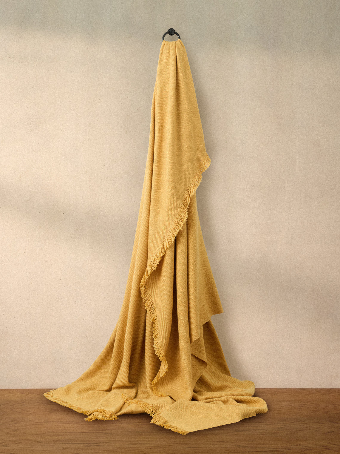 Me & K - Merino Wool and Cashmere King-Size Blanket (106in/2.7m) - Yellow - ABASK