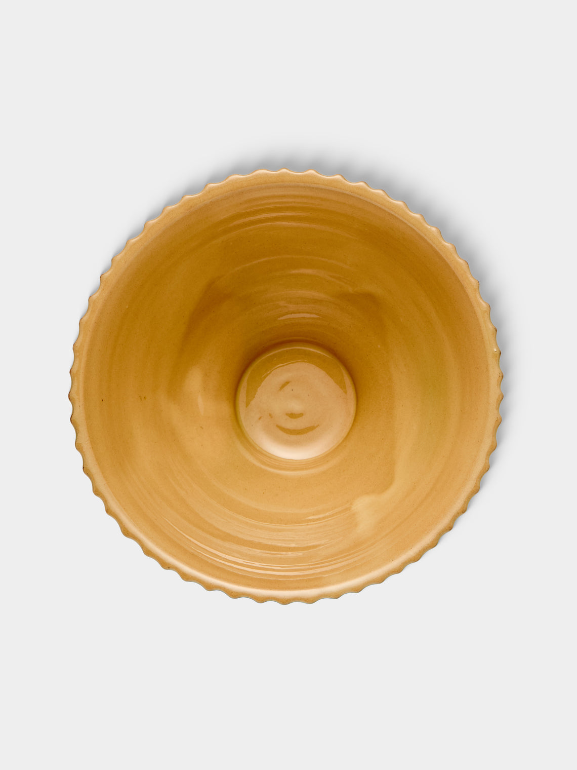 Poterie d’Évires - Flowers Hand-Painted Ceramic Mini Salad Bowl - Dark brown - ABASK